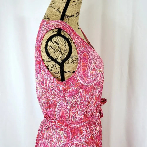 JANE AND DELANCEY Womens Regular Chiffon Paisley Women's Dress Pink Size Small - Picture 9 of 16